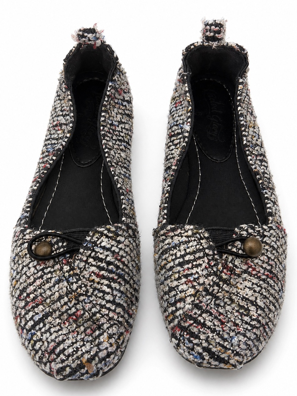 Tweed Ballet Flats in Neutral Multi